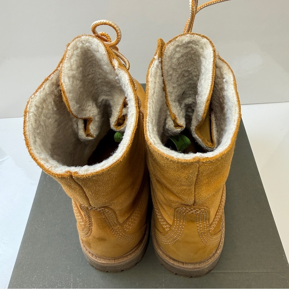NEW! Timberland Authentics Teddy Fleece Waterproof Fold-Down Boot Wheat Size 6.5 - Picture 10 of 16